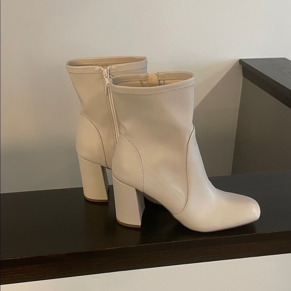 A New Day Cream Heeled Boots